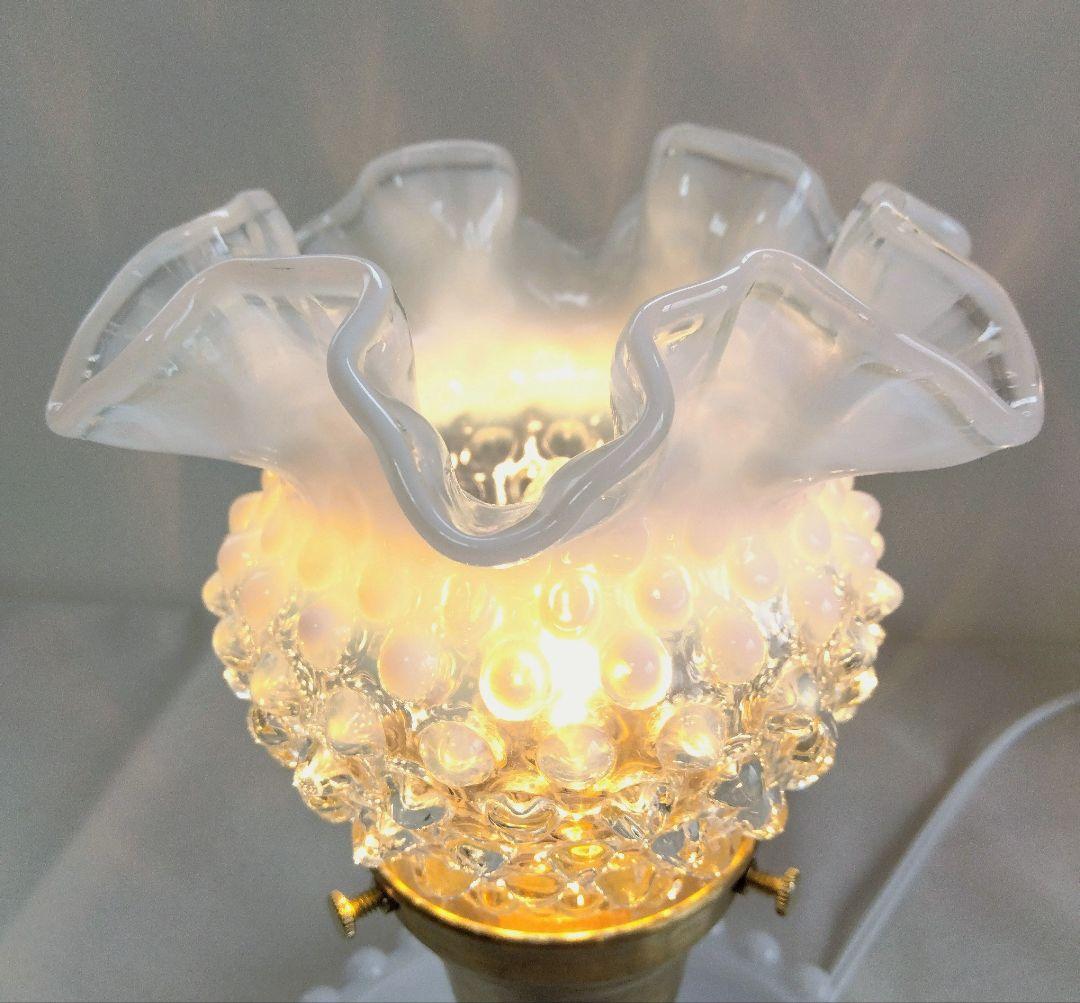 VTG フェントン フレンチ オパールセント ホブネイル ランプ