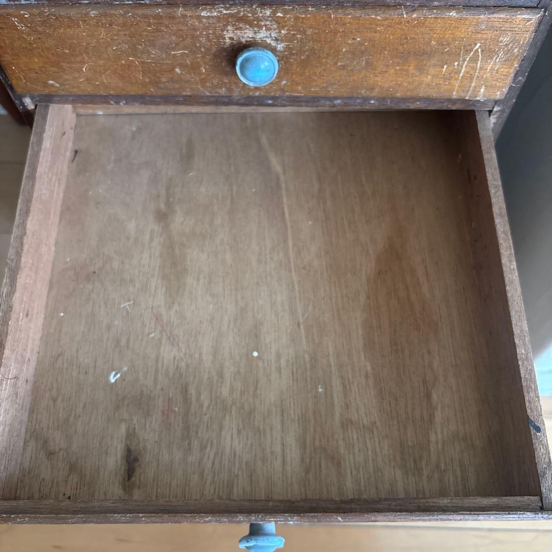 アンティーク　引き出し7段 小物入れ 古道具 木製 昭和　レトロ