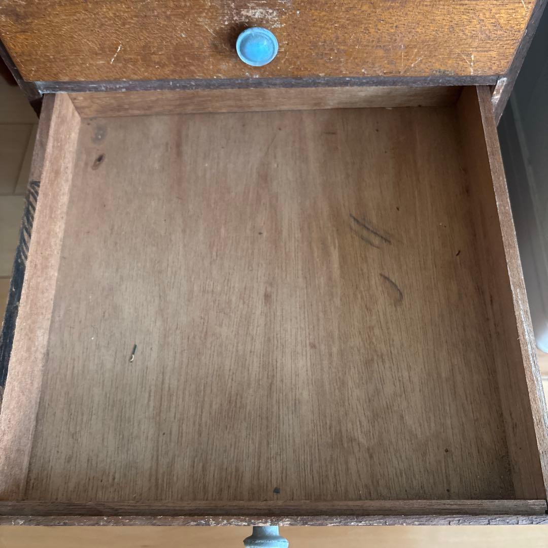 アンティーク　引き出し7段 小物入れ 古道具 木製 昭和　レトロ