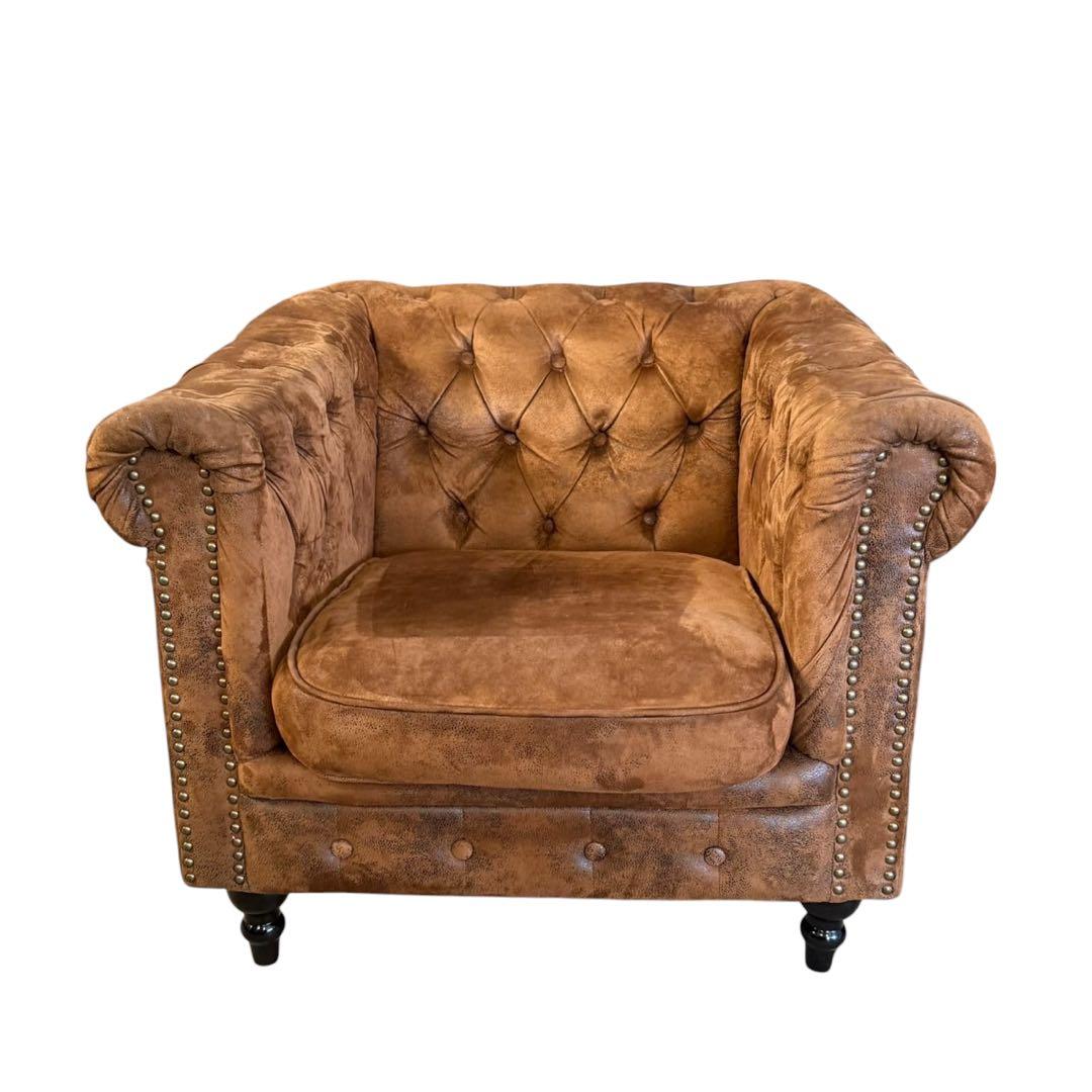 HR639 VINCENT コンパクトチェスターフィールド シングルソファ