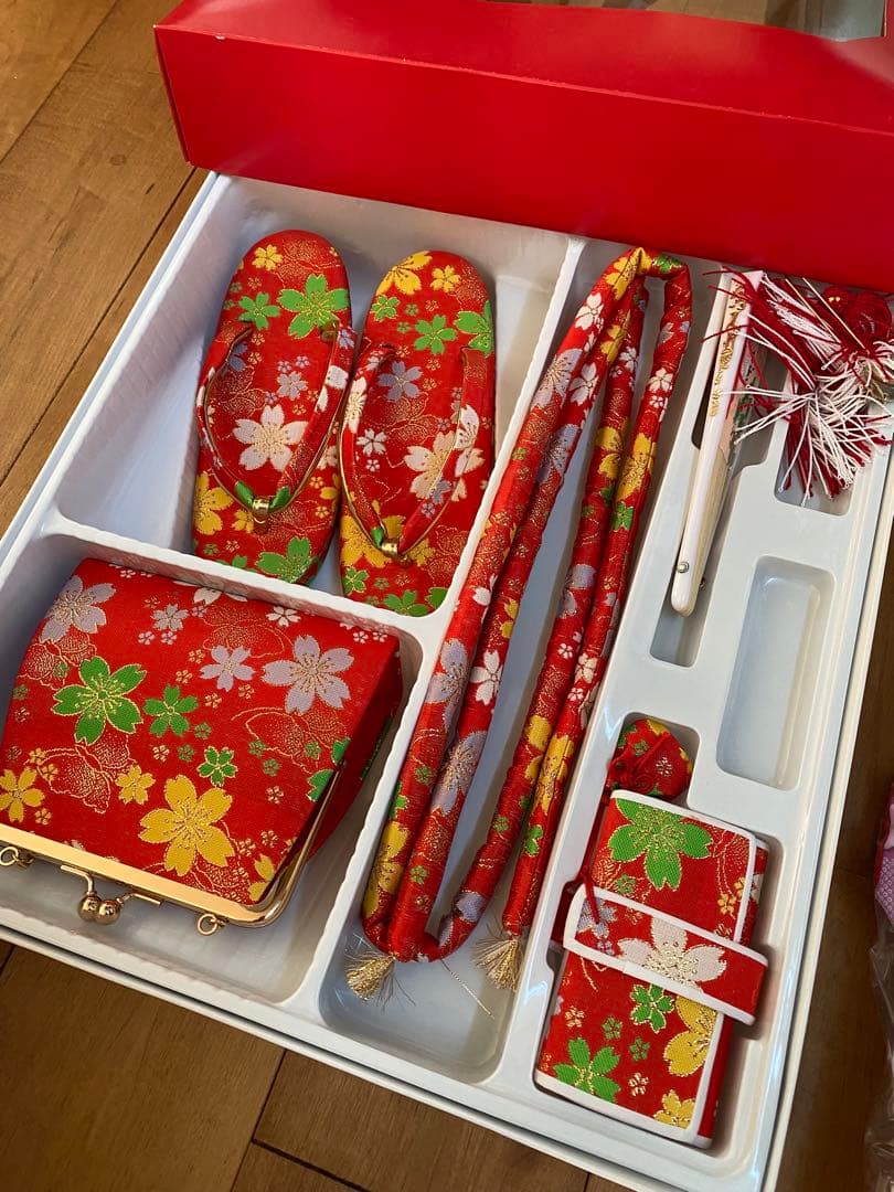 七五三　着物　7歳　女の子　四つ身着物　フルセット