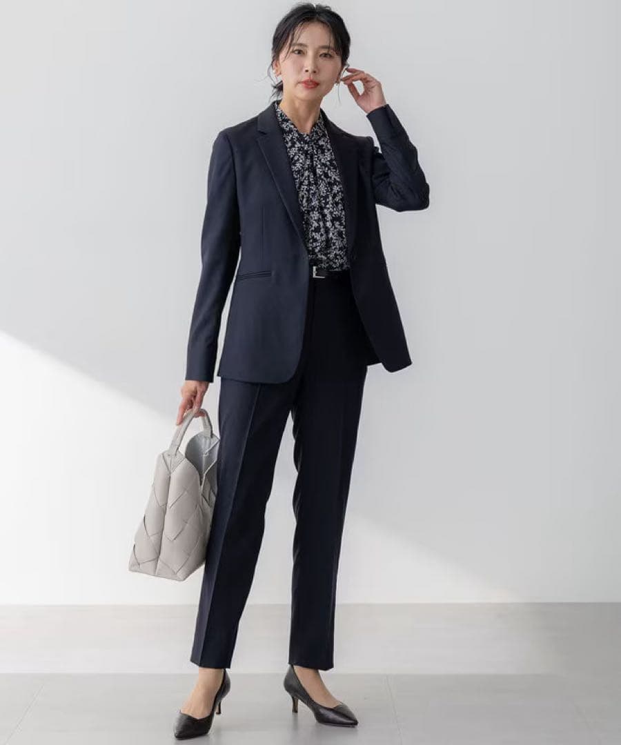 2025SS 完売品　23区　【洗える】シャドーリーフ プリント ブラウス