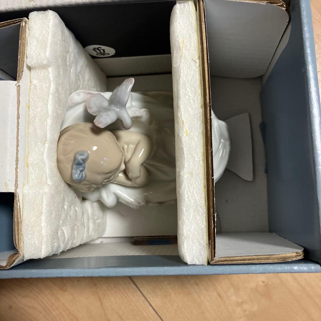 陶器製 子供と鳥の置物 LLADRO