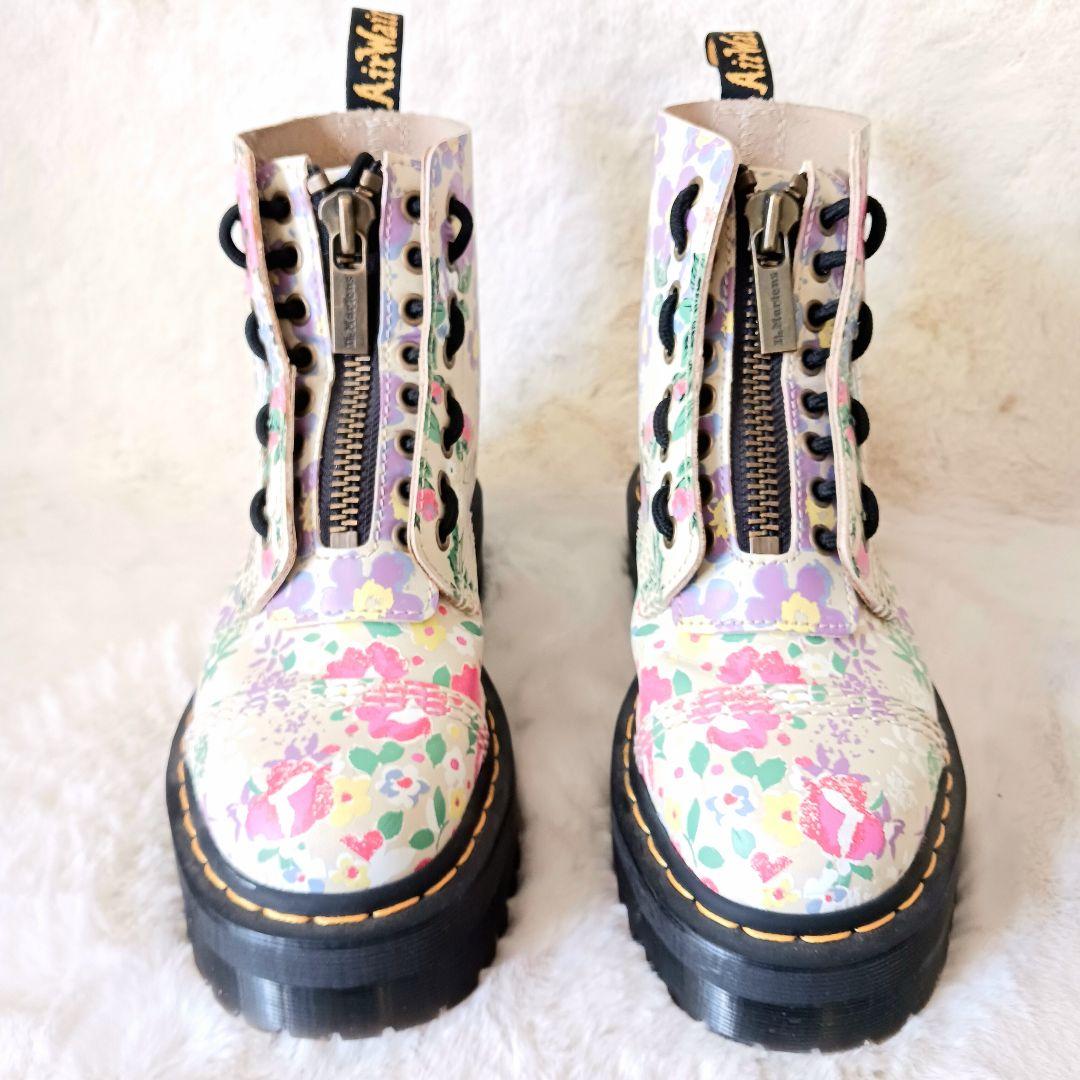 未使用品　Dr.Martens　シンクレア ブーツ　厚底　春カラー　花柄