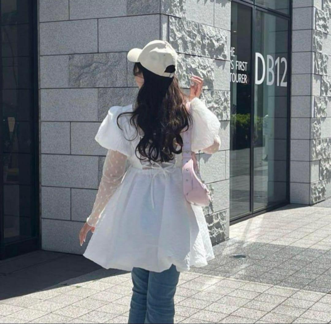 ワンピース Treat Urself Balloon flower jacquard op