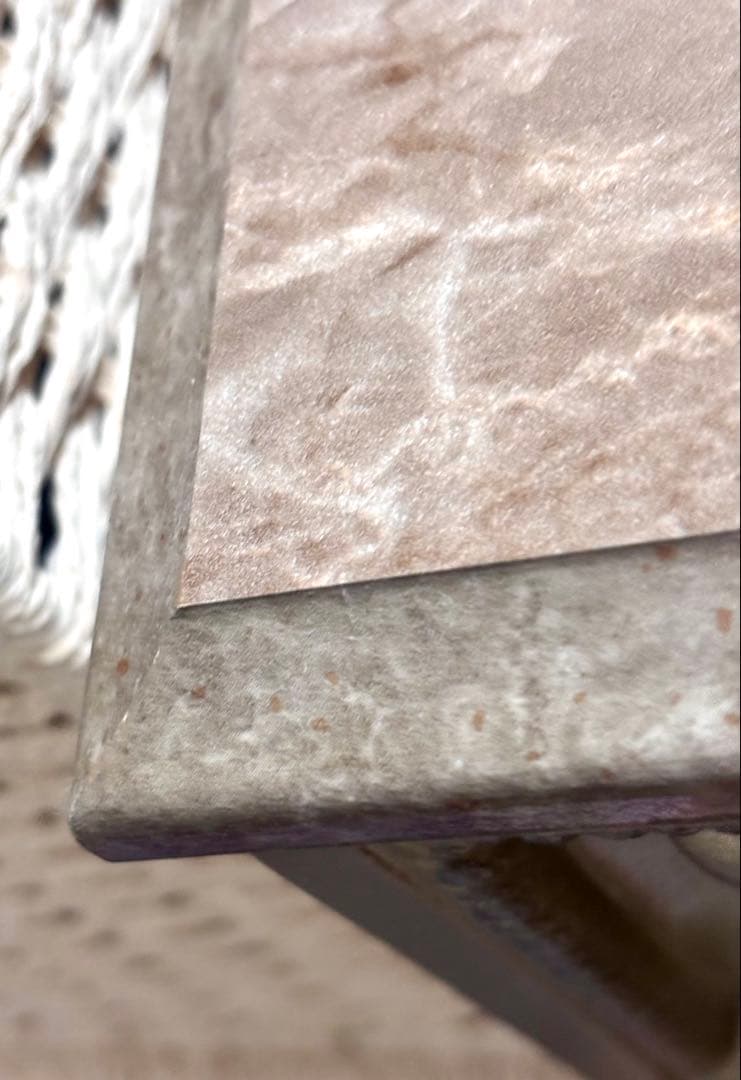 アンティークホワイト チェスト　3段ダブル　６段　木製　ⅲ