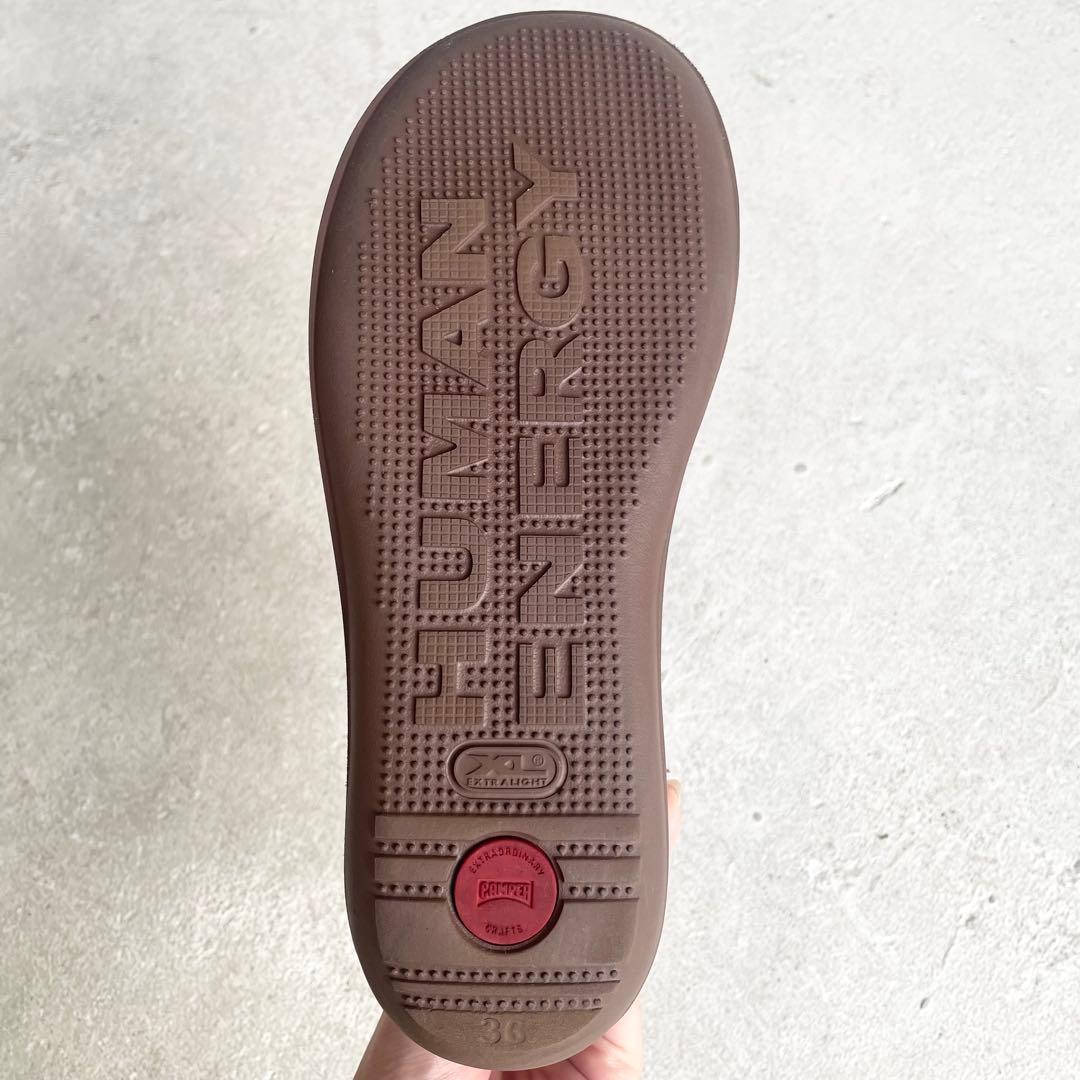CAMPER レザー ムートン ショートブーツ 36ブラウン ヌバック
