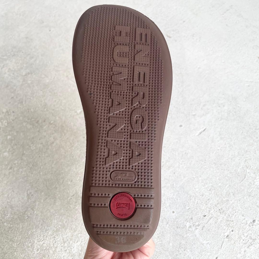 CAMPER レザー ムートン ショートブーツ 36ブラウン ヌバック