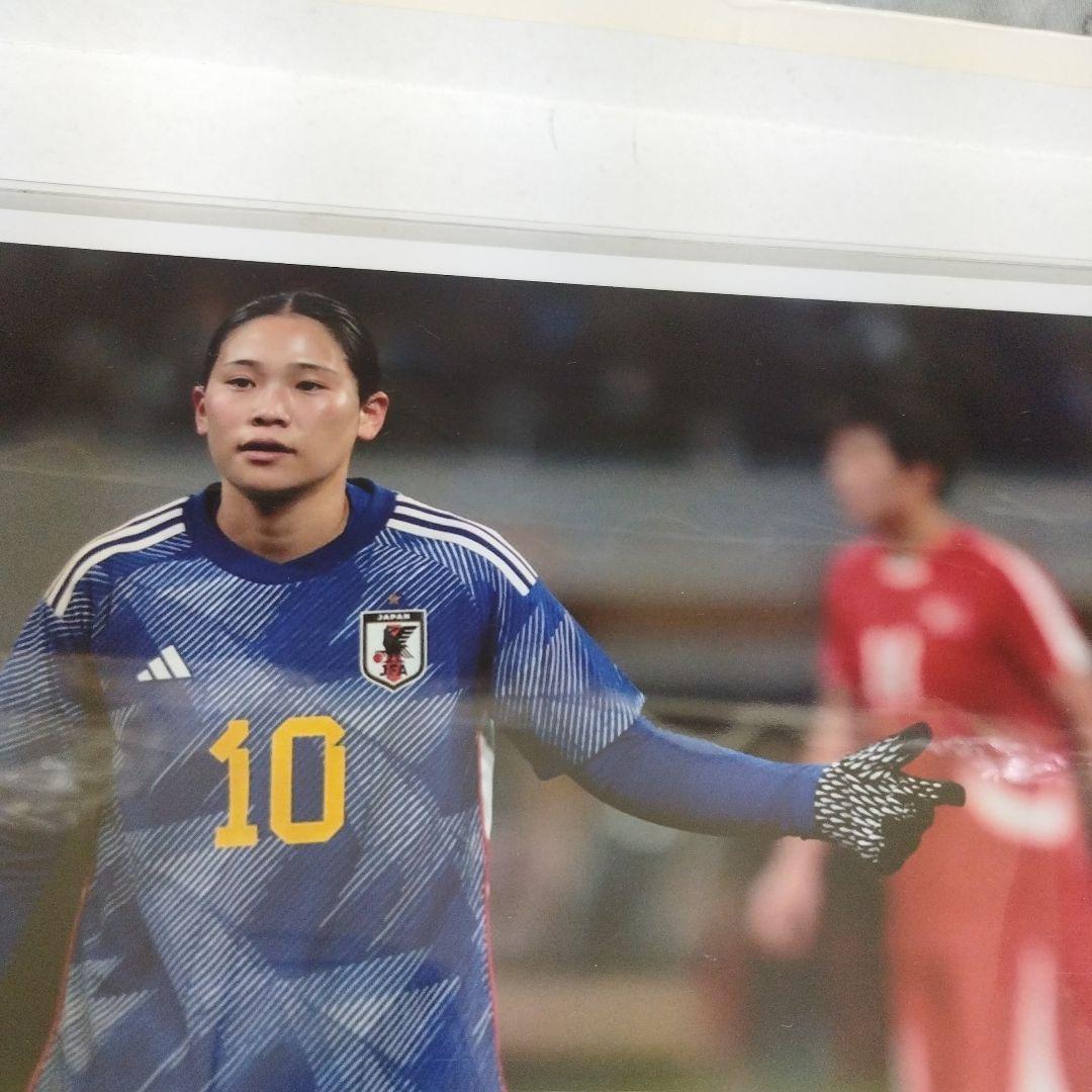 なでしこジャパン　長野風花　直筆サイン入りフォト　日本代表　証明書付き