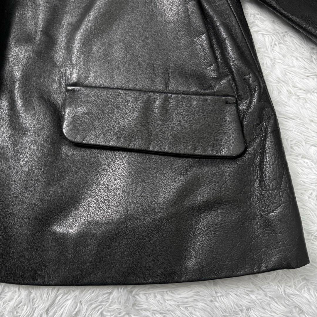 【美品】イエナ　山羊革シングルライダースレザージャケット黒36