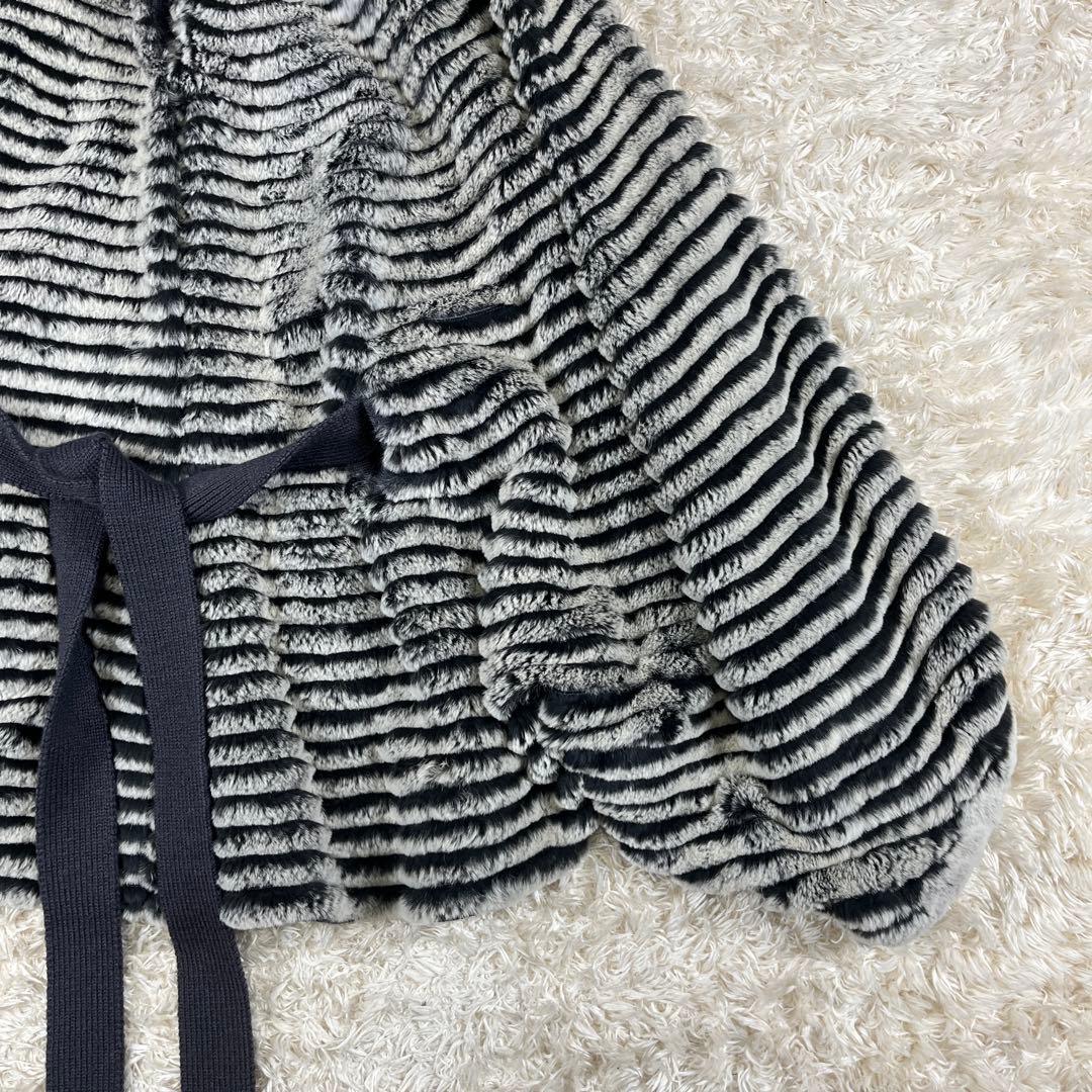 ARBORENTE レッキス シルバーフォックス ファー ポンチョ M~Lサイズ