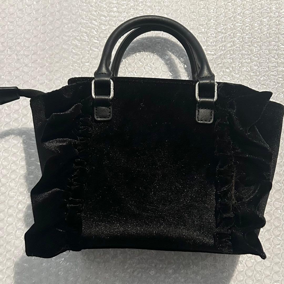 Ank Rouge 確定ファンサのおまじない ベロア　Bag 小 ブラック