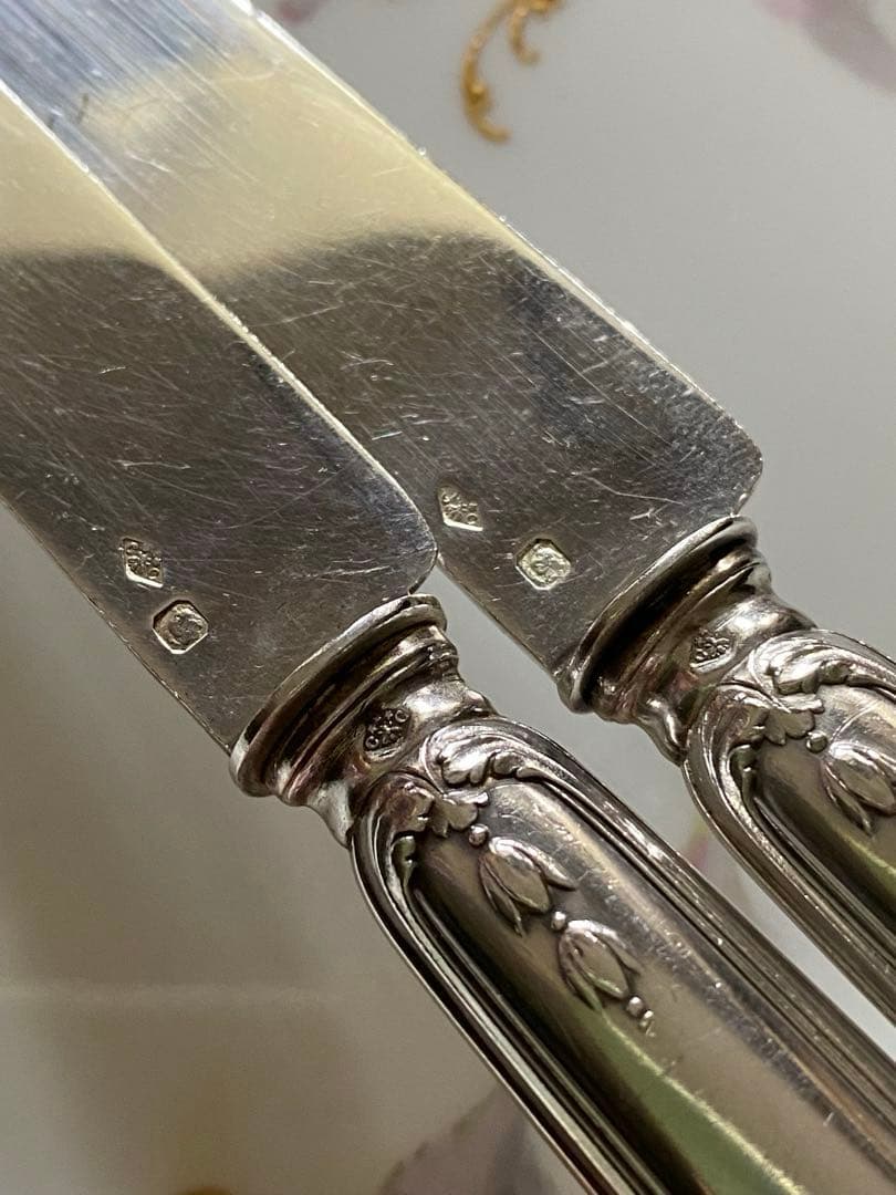 【クリストフル】純銀／デザートナイフ フルーツナイフ 6本セット