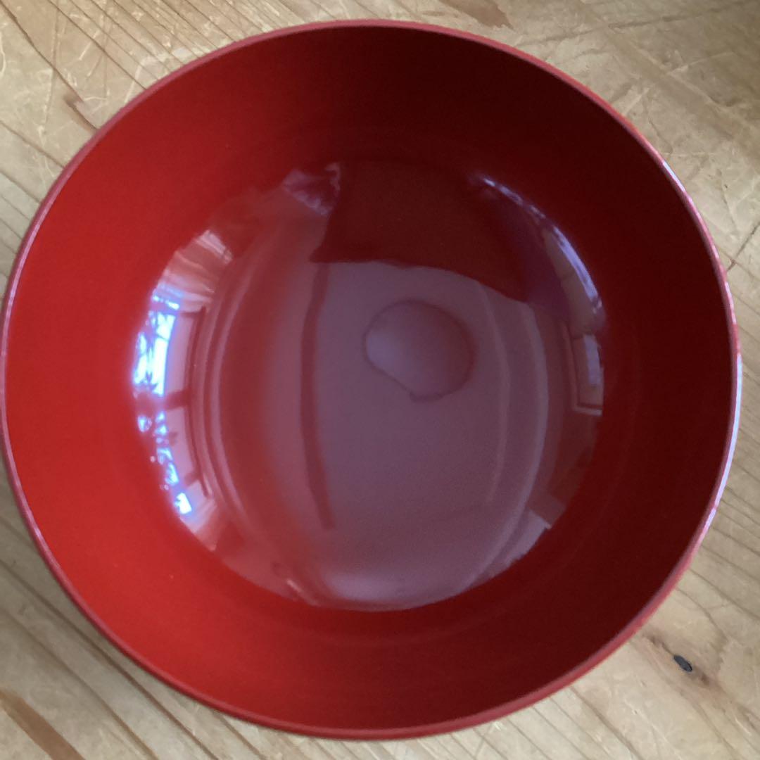 漆器　浄法寺塗　汁椀　５客　本朱　坂田漆器店　木製