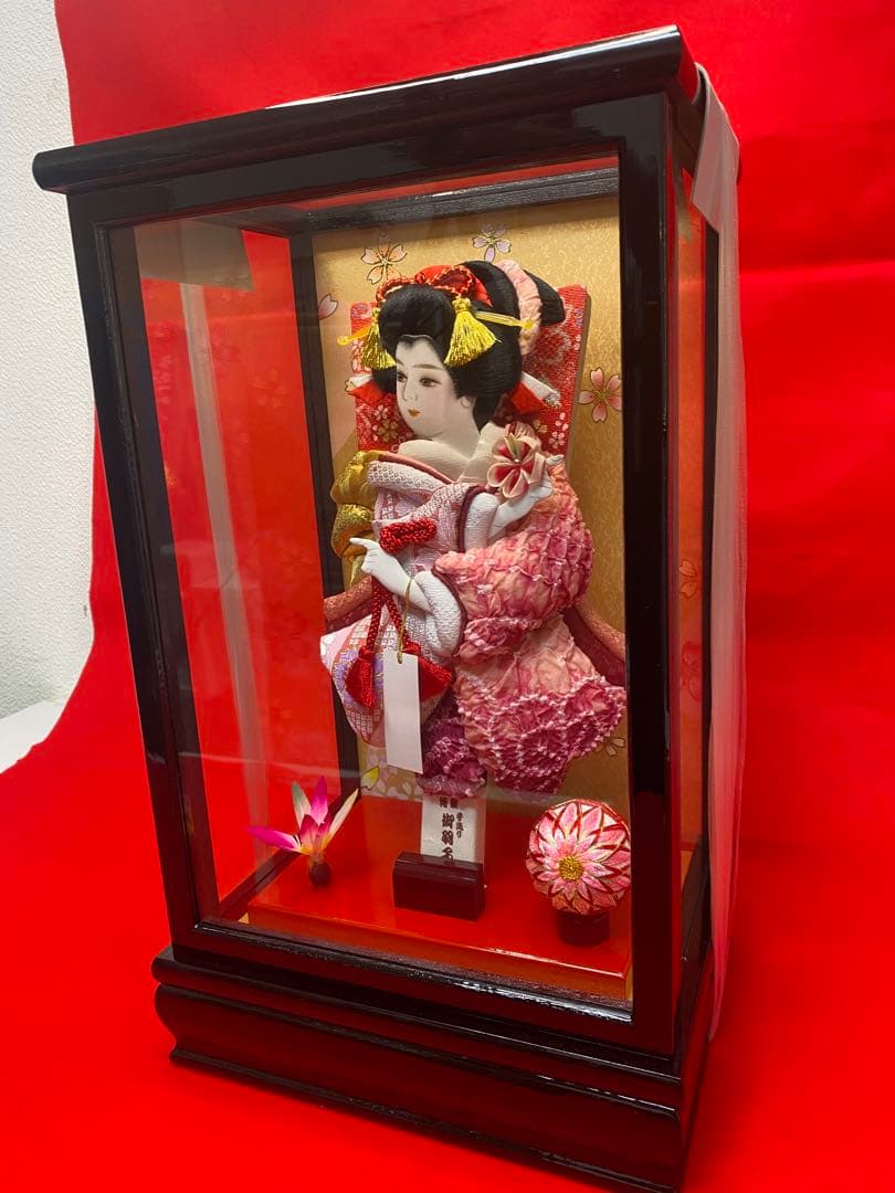 羽子板ガラスケース８号・コンパクトサイズ　間口約２４×奥行約１８×高さ約４０㎝