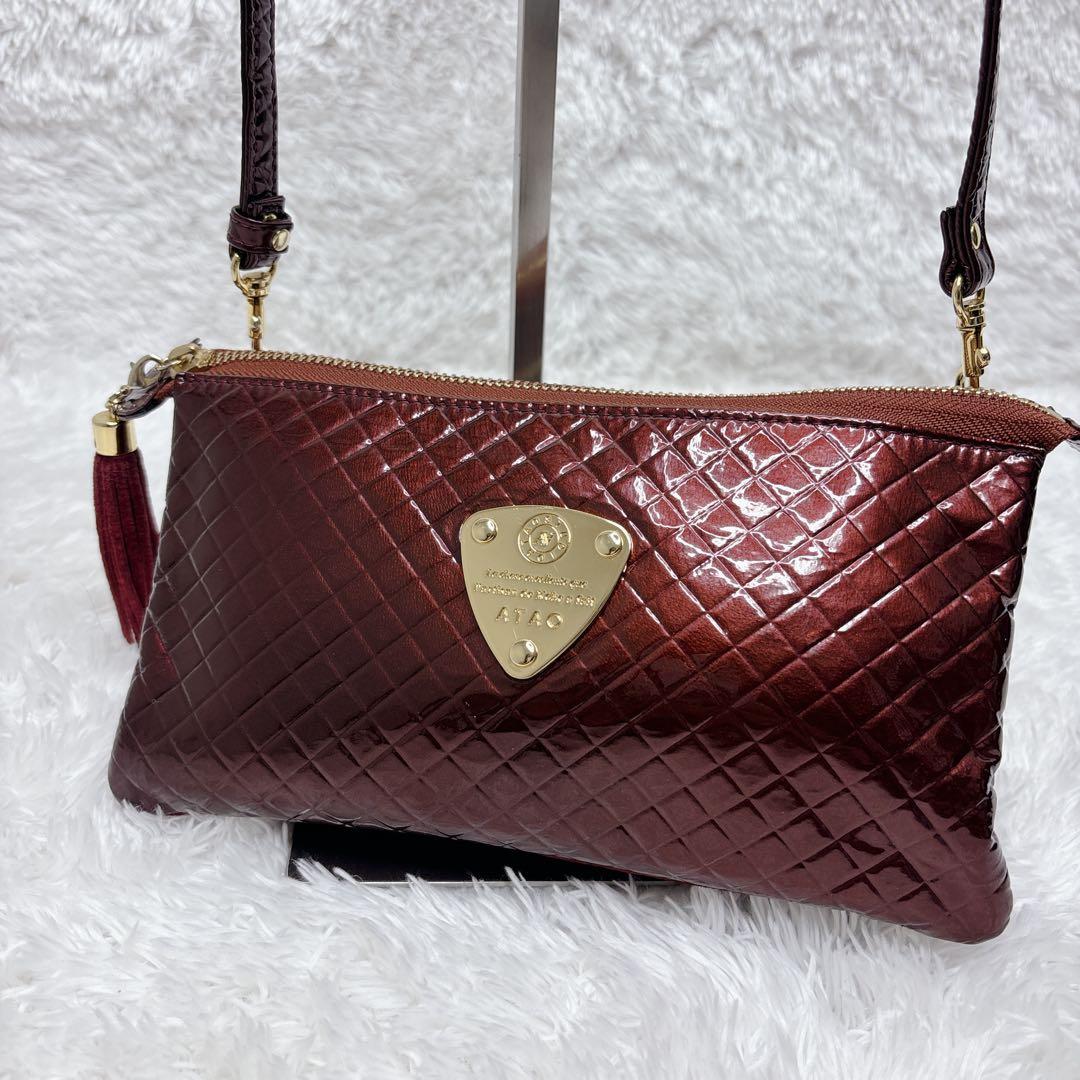 ATAO アタオ お財布ポシェット ブーブー クロス 財布 ワイン ショルダー