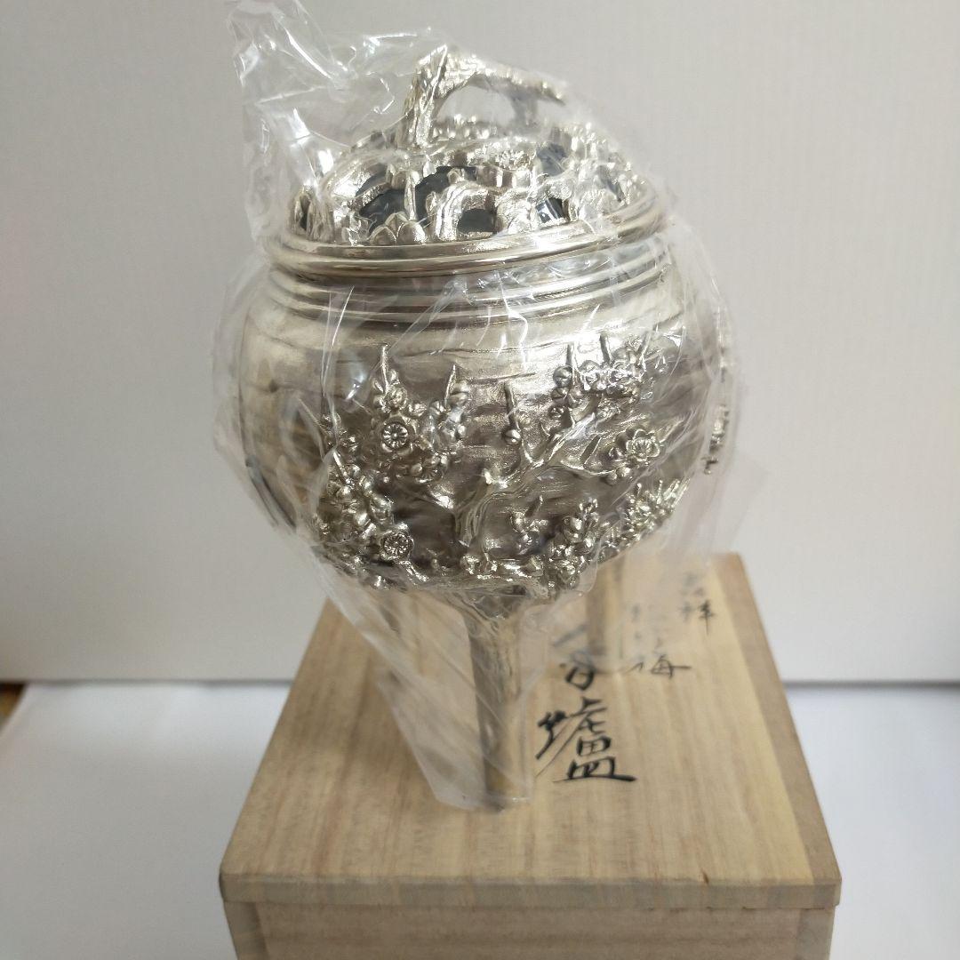 高岡銅器　香爐　吉祥松竹梅　未使用