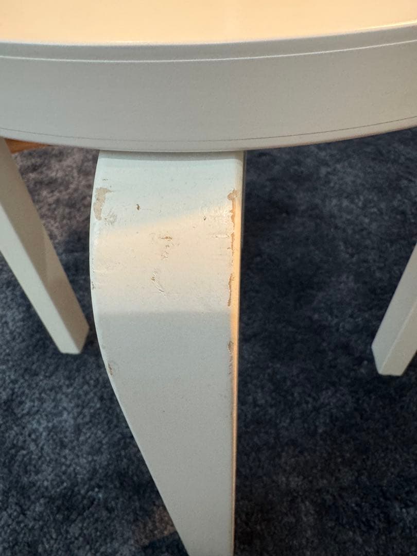 artek スツールE60 ホワイトラッカー　4本脚　アルテック　Aalto