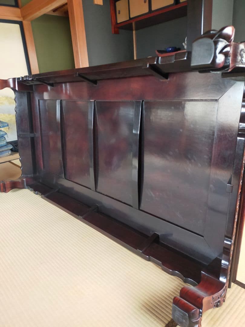 和製ビンテージ　座卓　花鳥図