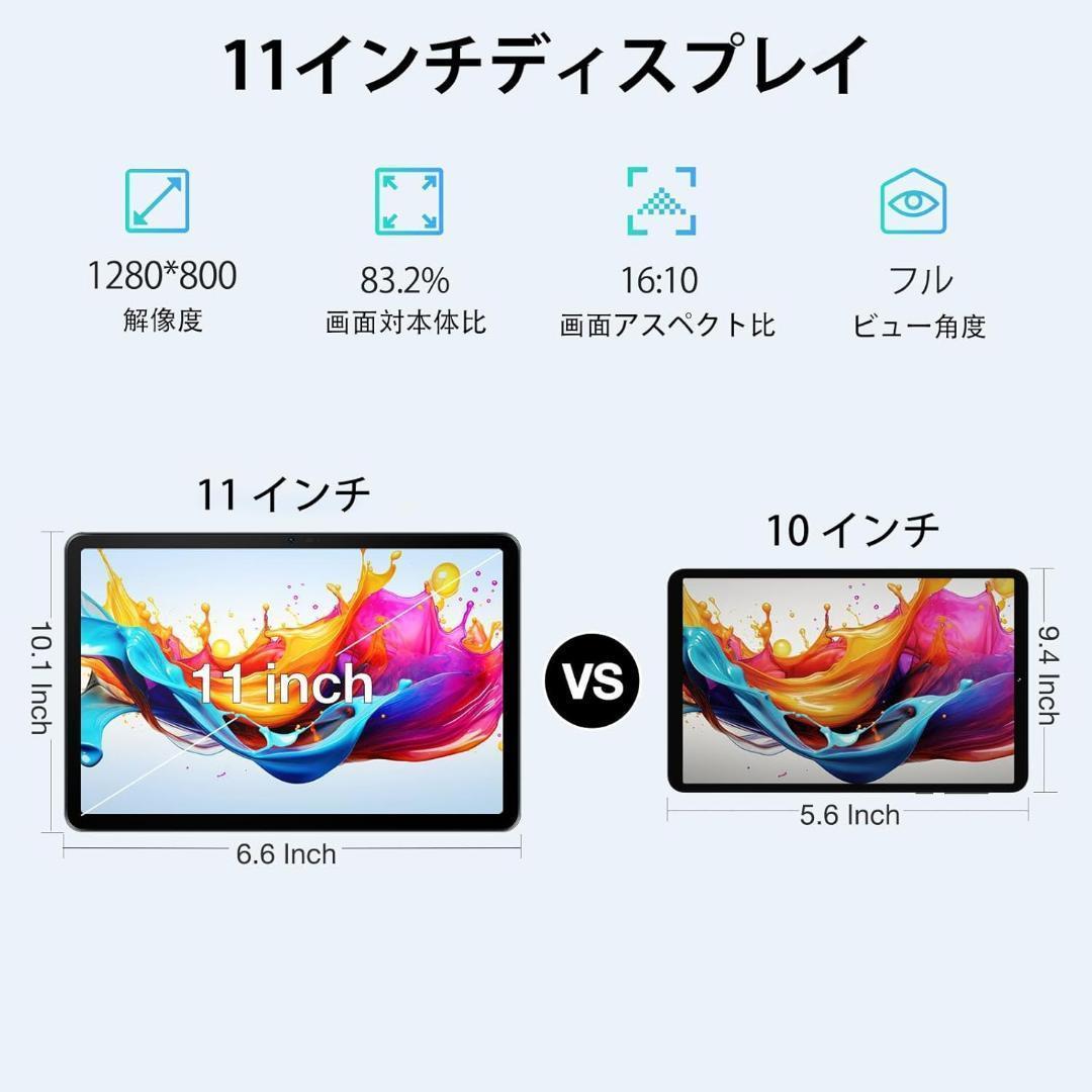 タブレット Android 14 11インチ 9GB+128GB+1TB