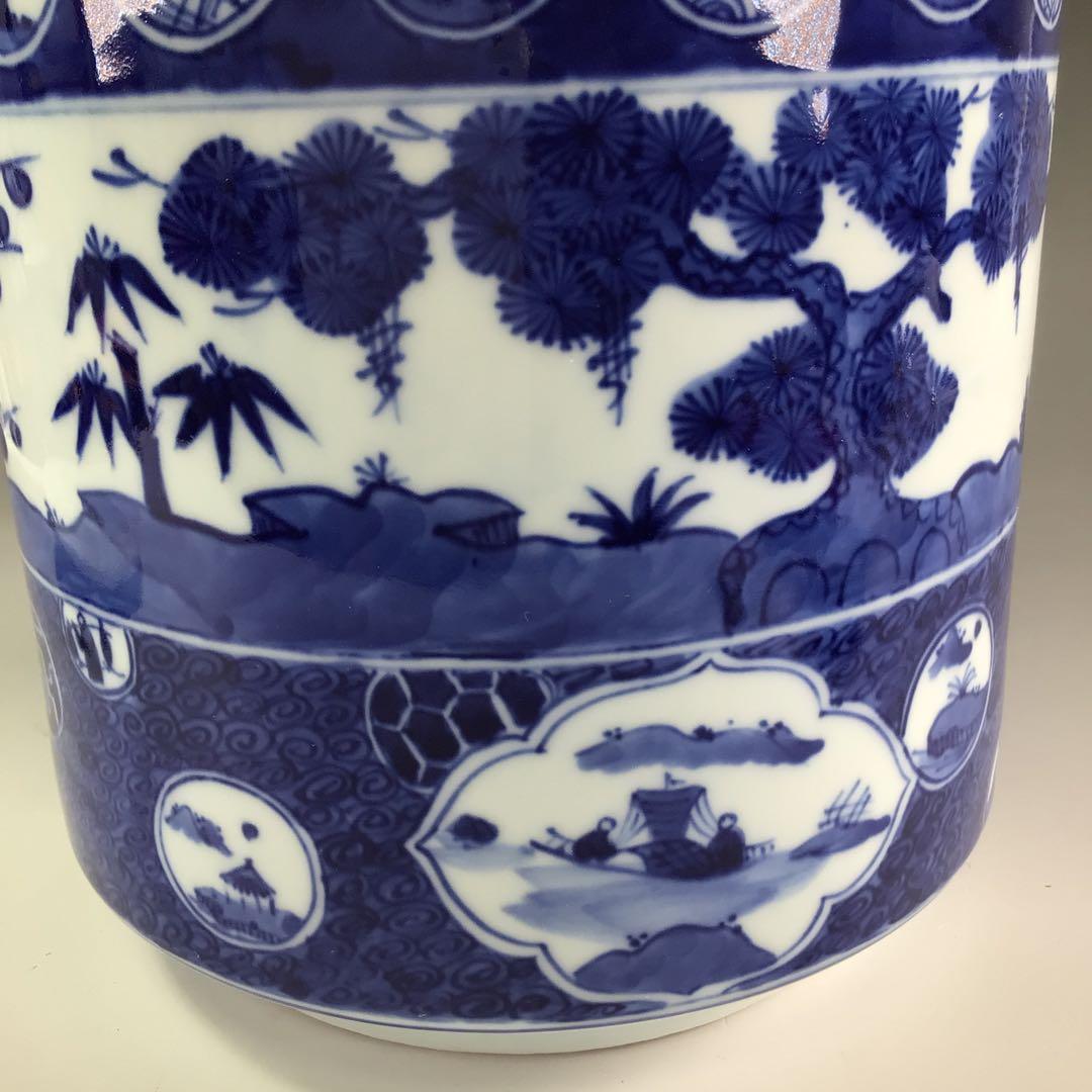 Ｒ２３５　水指　『橋本喜泉造』『祥瑞写松竹梅』『一重口水指』　共箱　茶道具