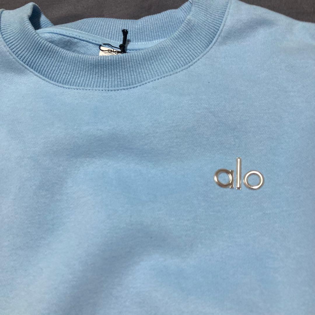 alo ライトブルー スウェット トレーナー