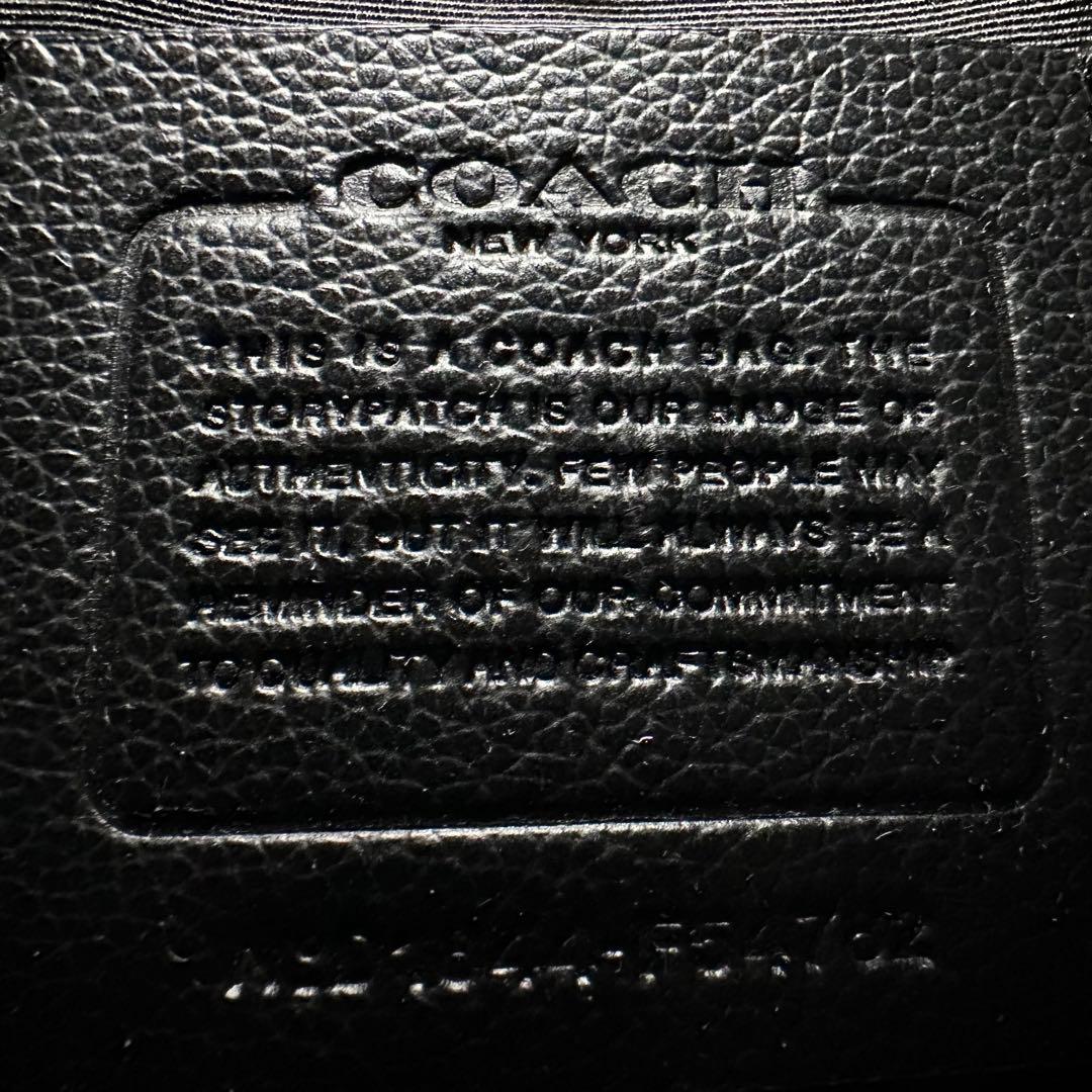 【極美品】　COACH コーチ　ショルダーバッグ　ブラック　本革　斜めがけ