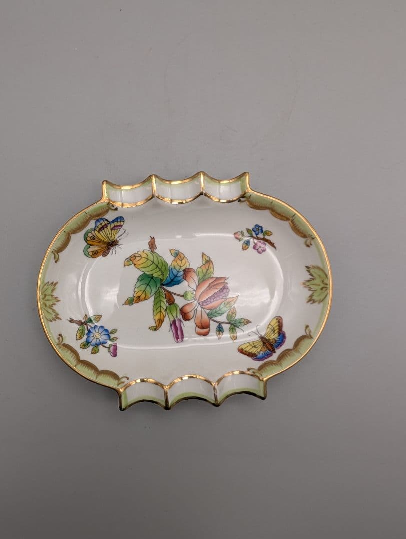 ヘレンド　ヴィクトリアブーケ　灰皿　アッシュトレイ　小物入れ　小皿