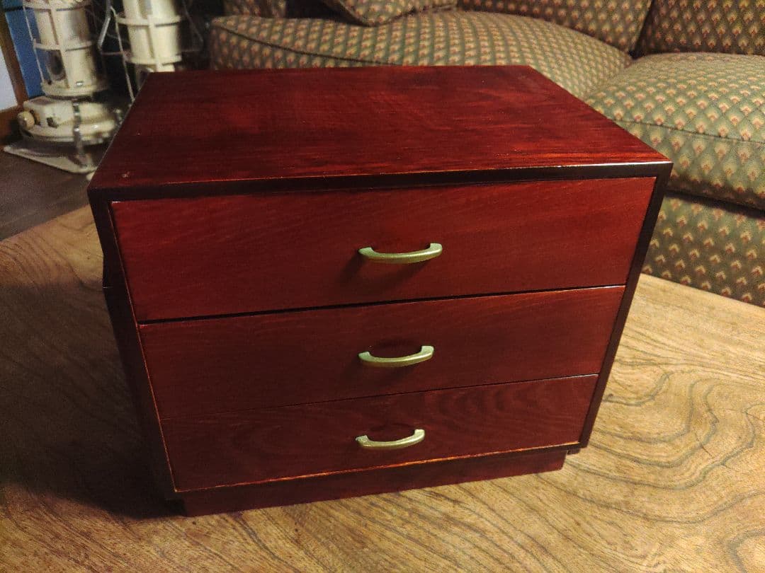 未使用　チェスト　シェルフ　本棚　小物入れ　収納　レトロ　アンティーク　漆　希少