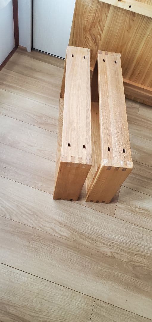 天然木　ローテーブル　四角脚