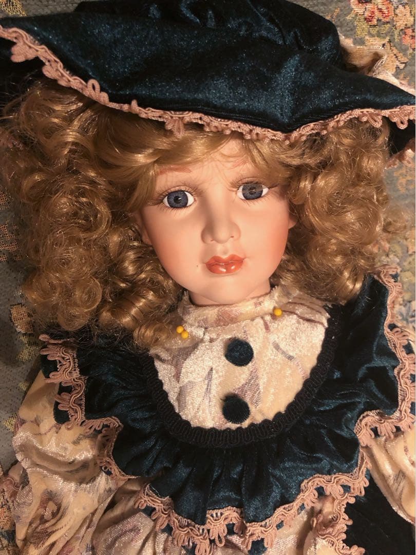特大80cm ヴィンテージ　ゴージャスビスクドール　リボーンドール