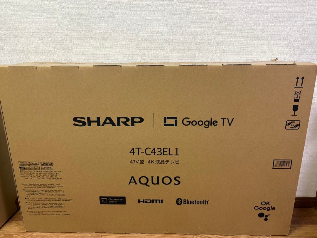 SHARP シャープ AQUOS 4K液晶テレビ 43V型（インチ）