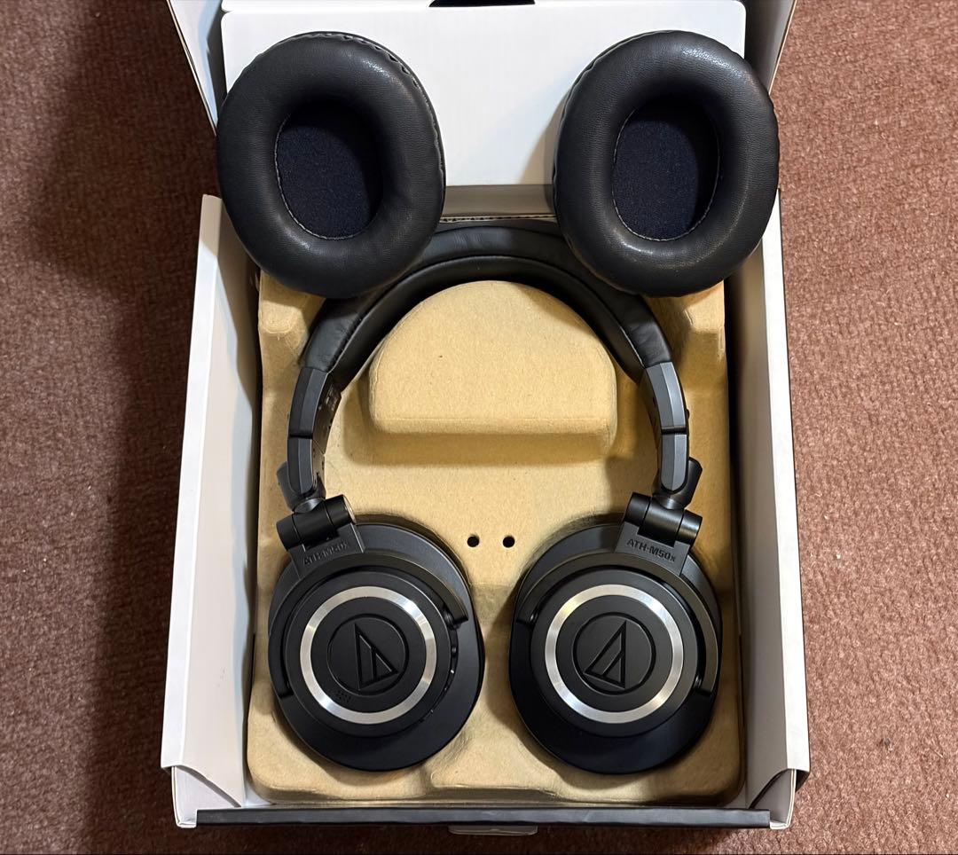 【極美品】ATH-M50xBT2 純正メッシュイヤーパッド付き
