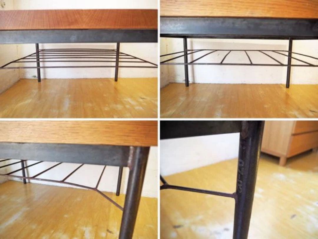 かしわもちはんTRUCKfurnitureオークアイアンレッグローテーブル