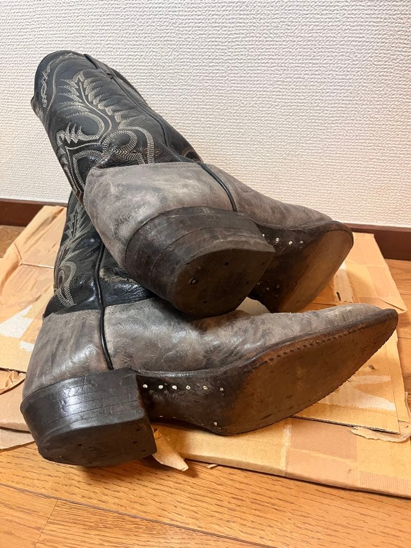 トニーラマ ウエスタンブーツ チャコールグレー