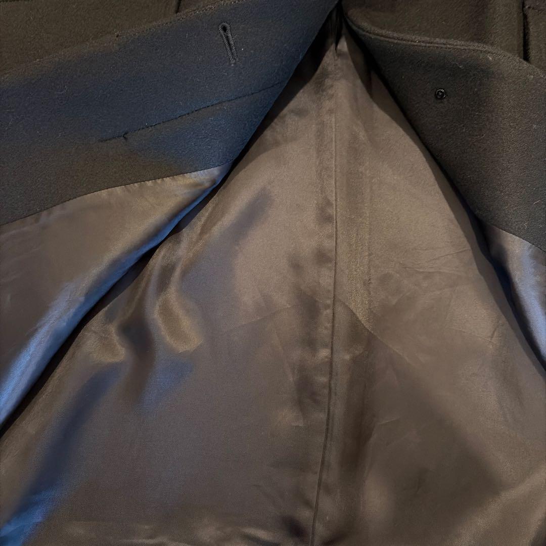 IENA LA BOUCLE ハードメルトンスタンドネックコート　BLACK