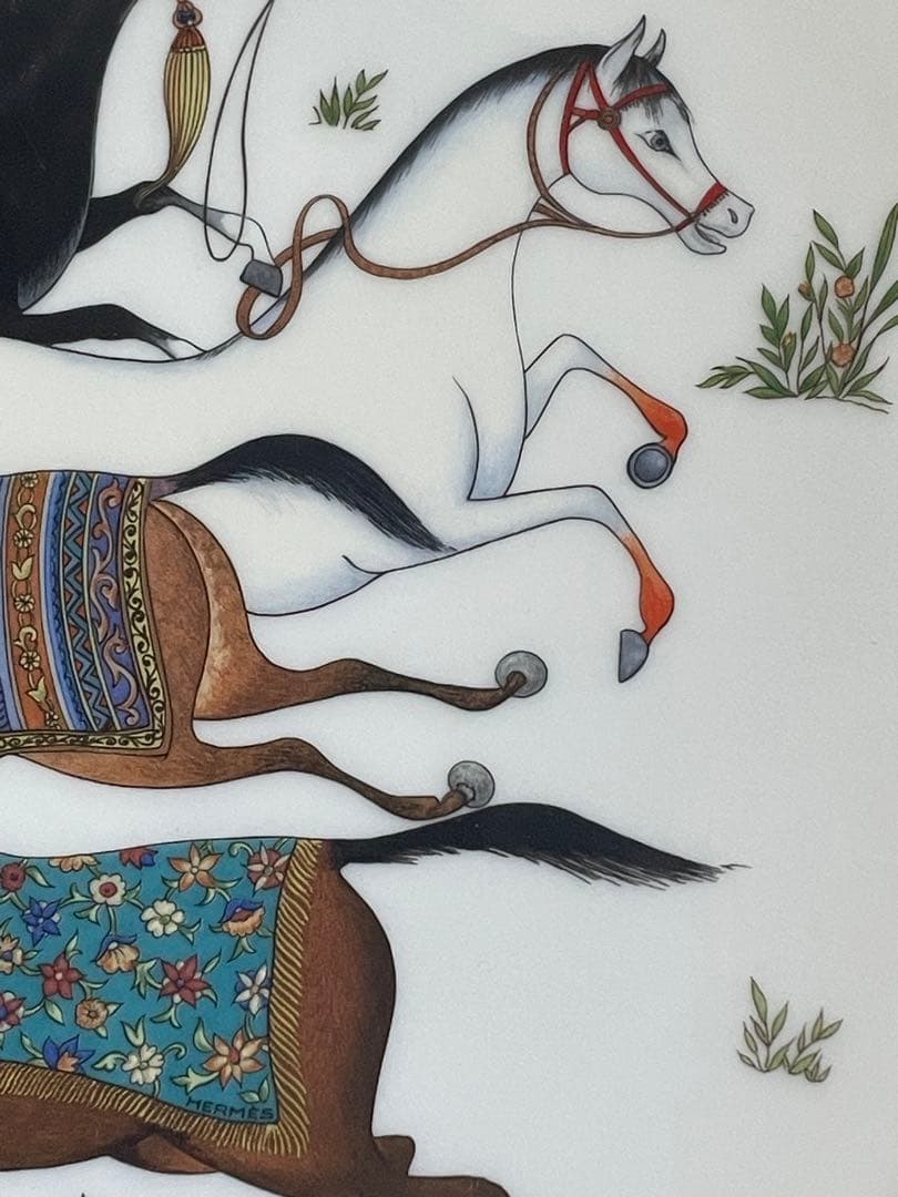 エルメス シュヴァルドリアン プレート 未使用21cm 金彩