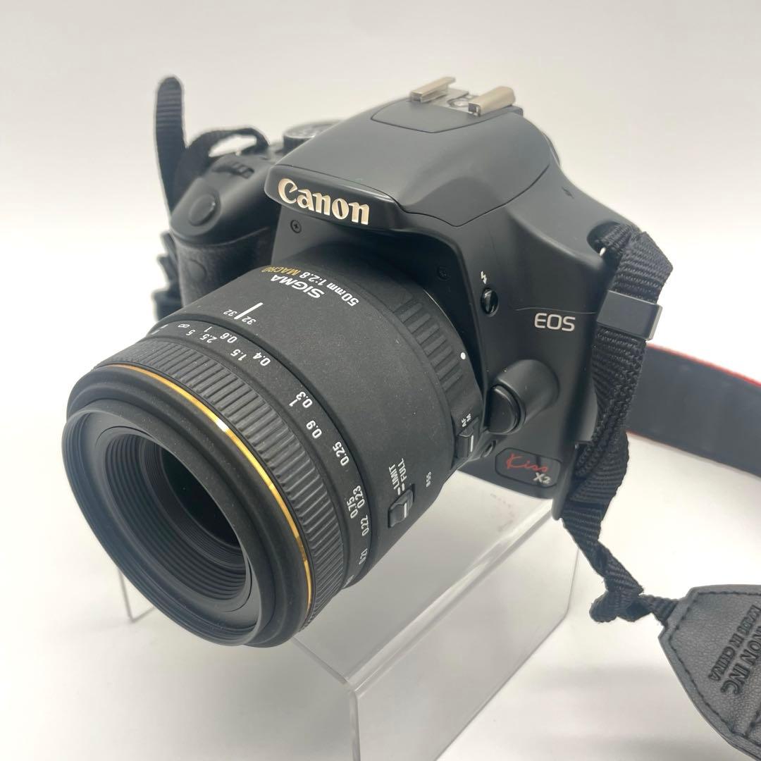 ◯Canon EOS Kiss X2 デジタル一眼レフカメラ SIGUMA 50