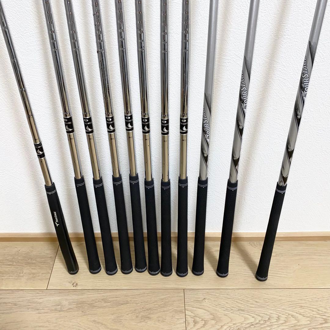 お得☆TOURSTAGEゴルフクラブ フルセット☆メンズ初心者キャディバッグ付S