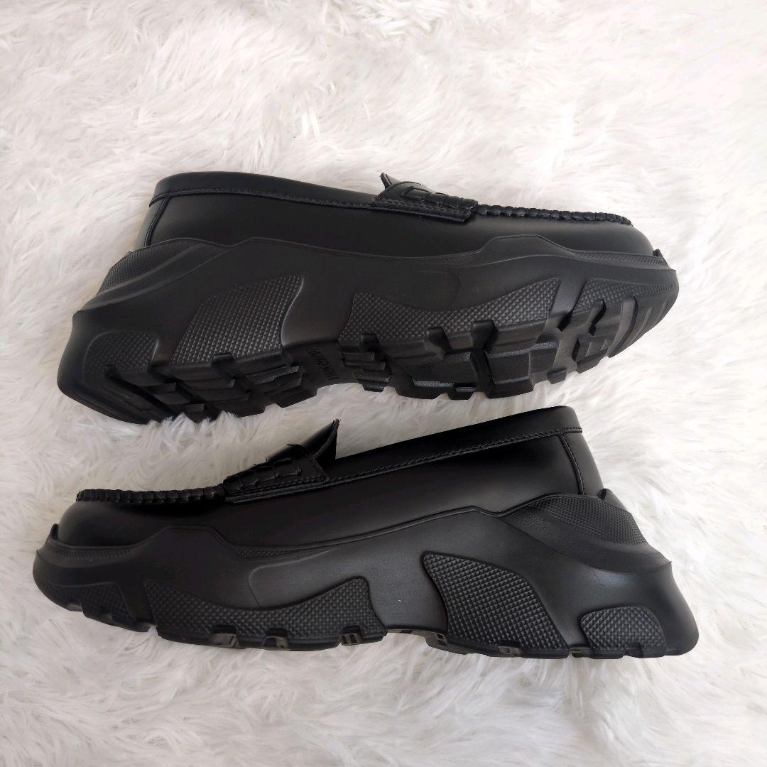 AKIKOAOKI アキコアオキ 厚底ローファー ブラック 黒 本革