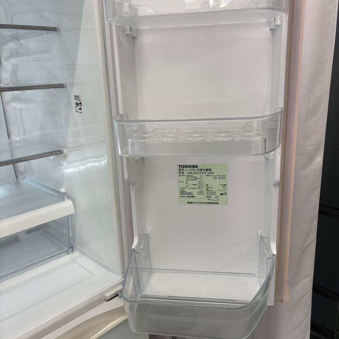 ★857　冷蔵庫　東芝　500-600ℓ　大型　安い　フレンチドア　設置無料