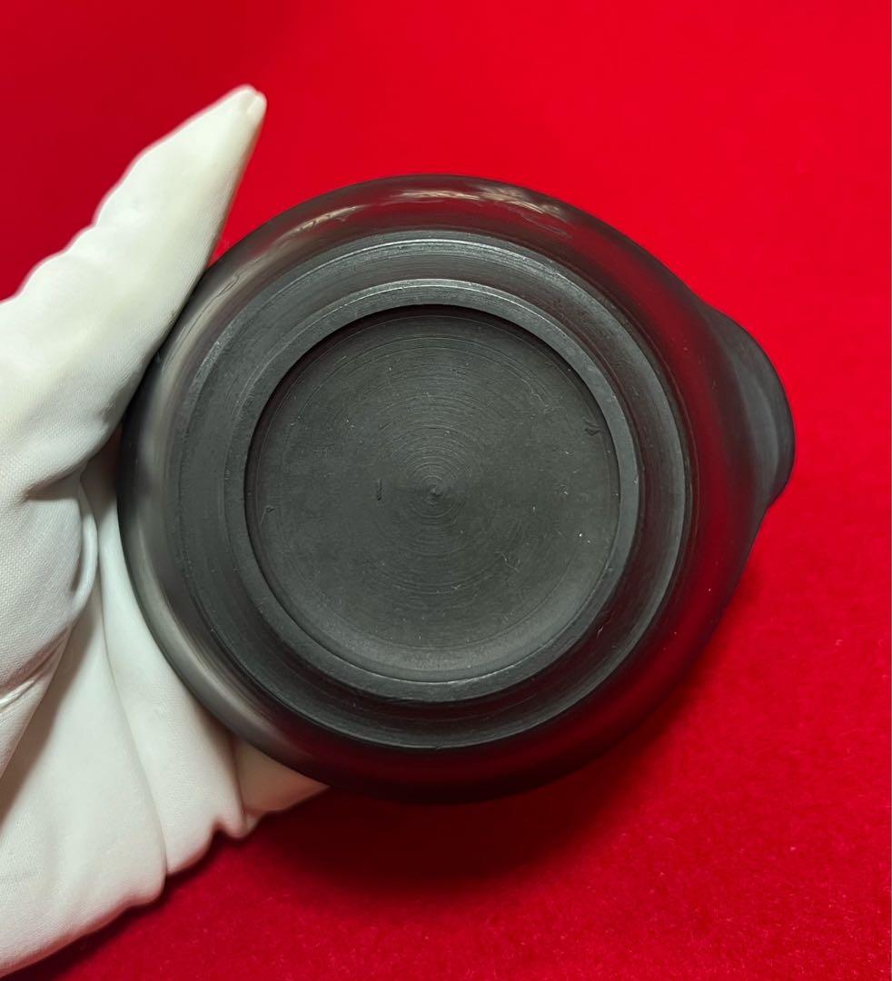 煎茶器揃 萬古焼 黒泥焼 煎茶器セット 慎旭造 茶道具 急須 湯冷まし 湯呑