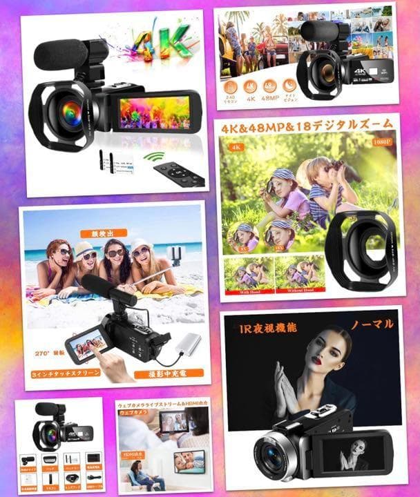 ❤4K・HDR/4800万超高画素ハイスペックモデル❣手軽にプロの動画撮影❤