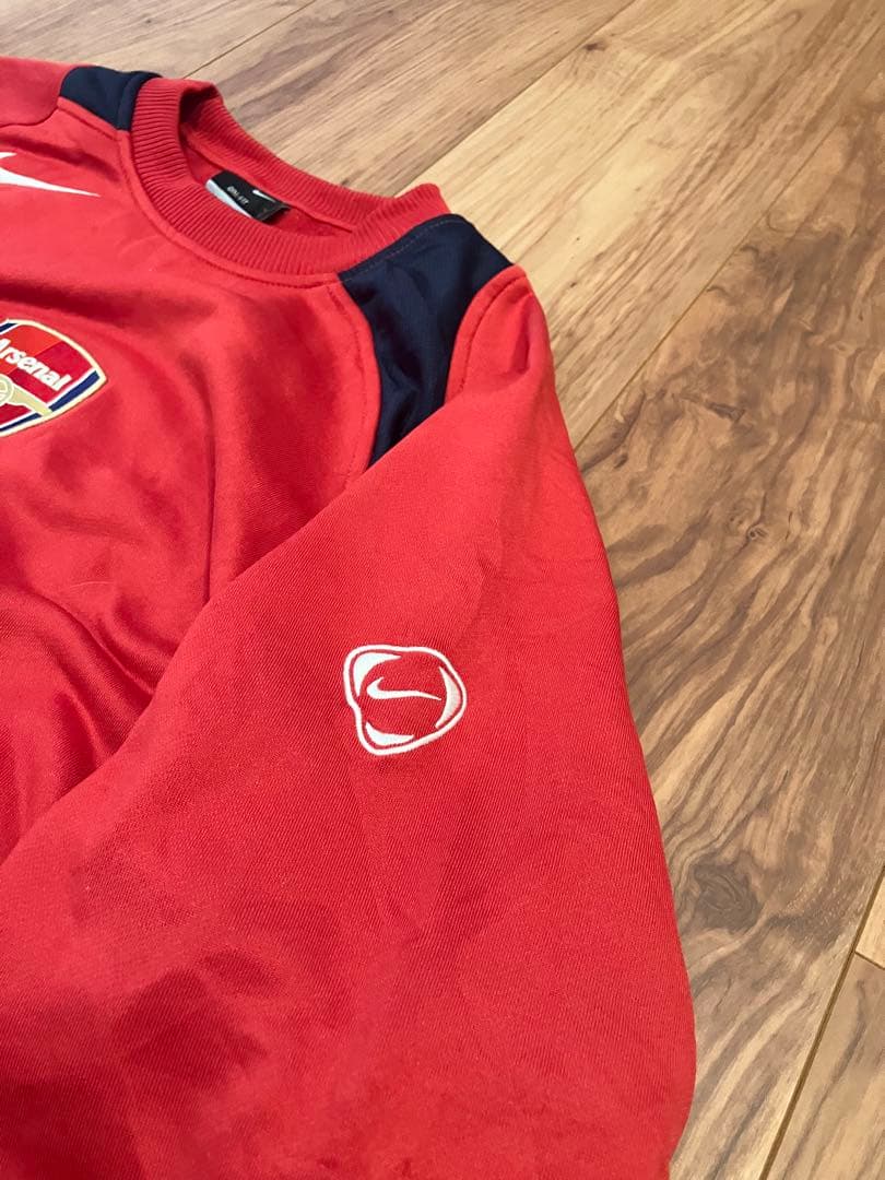 アーセナル Nike トレーニングスウェット 赤 古着　ナイキ　ドリルトップ