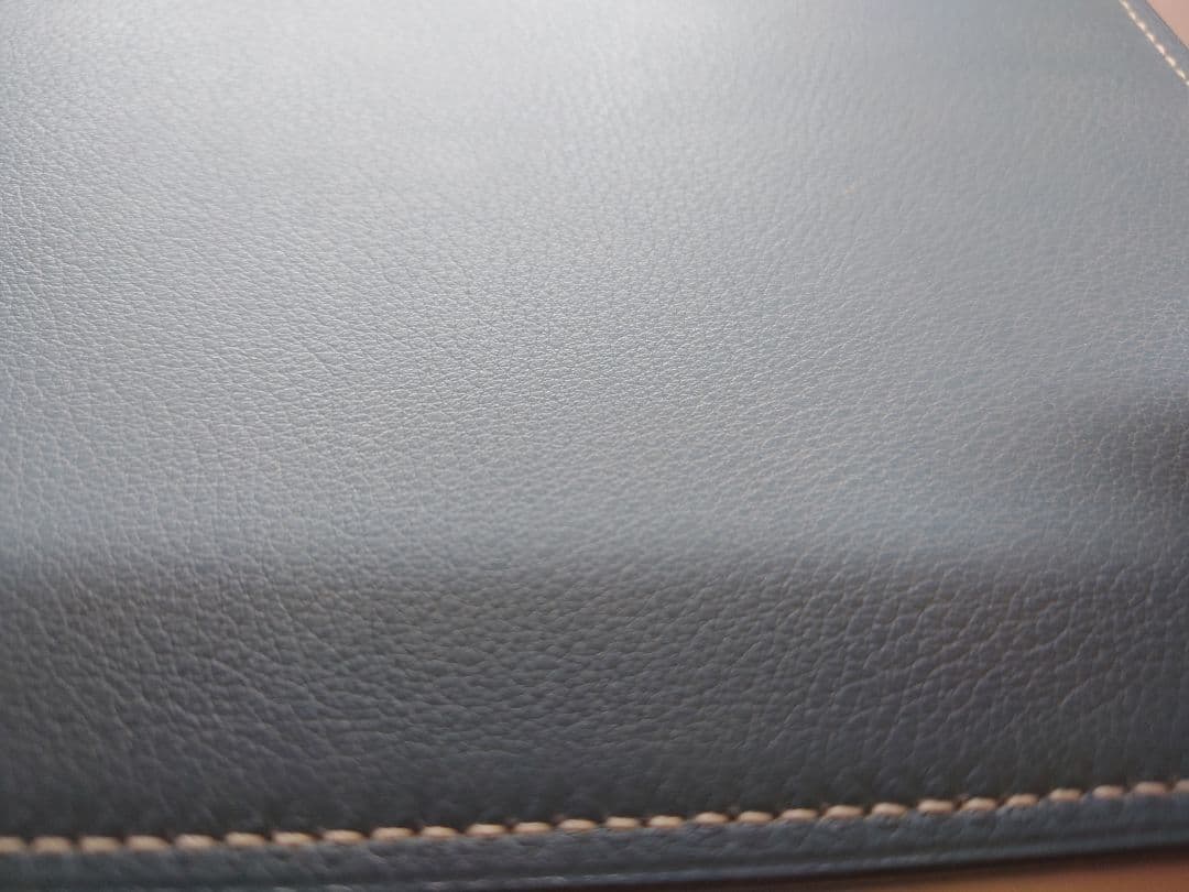 【 HERMES 】エルメス マウスパッド レザー ブラックxブルー