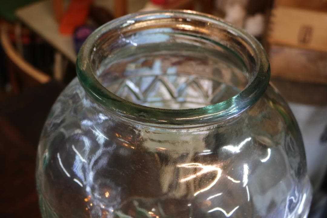 イタリア製 ガラス瓶 水瓶 フラワーベース 高さ43cm