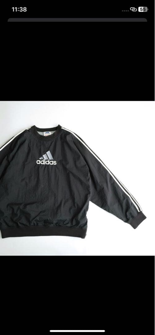 ウェア adidas 90's Pullover nylon Black XL