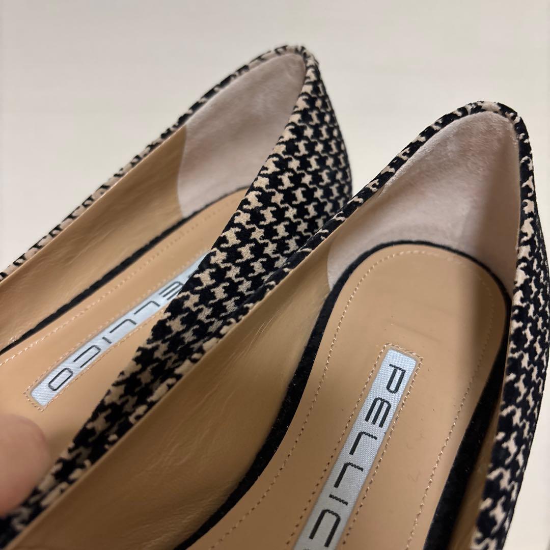 PELLICO フラットシューズ 35.5 千鳥格子柄