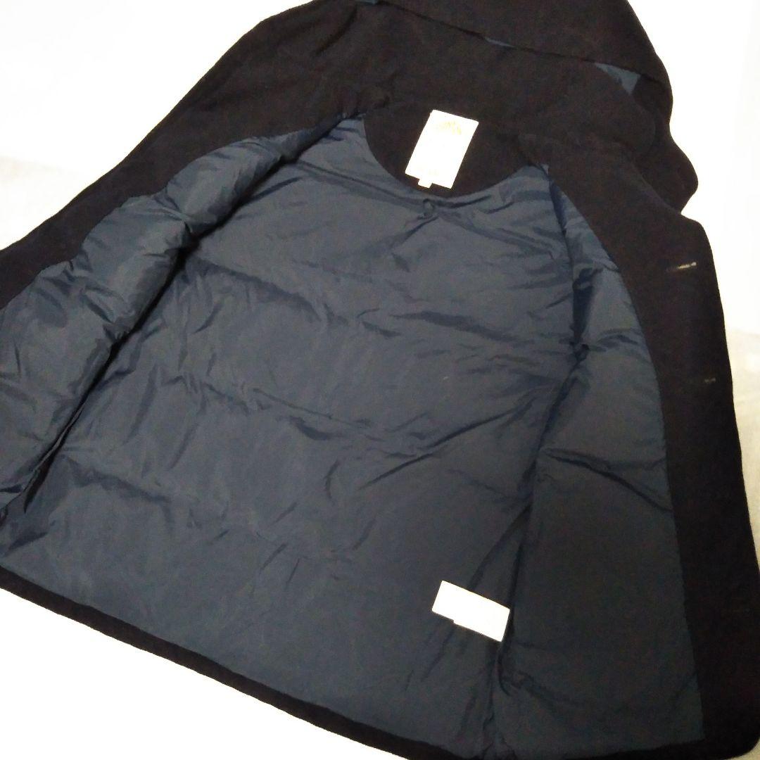 ダントンDANTON　BEAMS　ダウン　ベスト　ウール　別注　紺　42XL