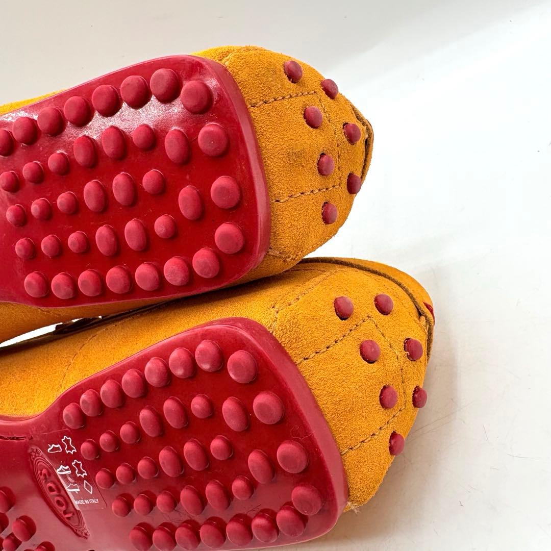 極美品✨ トッズ ゴンミーニ デッキシューズ 【5 1/2】 イエロー スエード